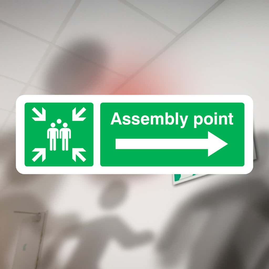 Assembly Point Righ Side Side Assembly Point Right Sign | Fire Safety – The Sign Shed