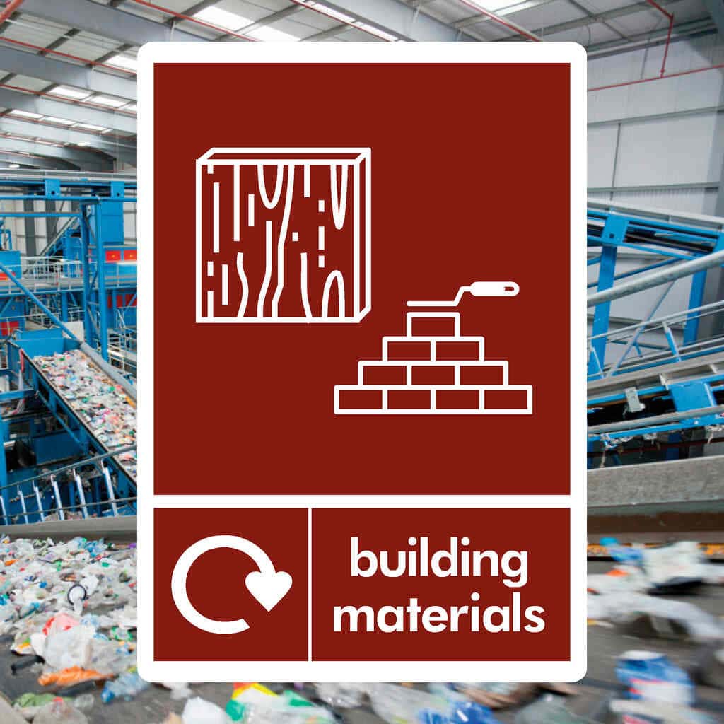 Building Materials Recycling Sign – Durable & HSE-Compliant – The Sign Shed