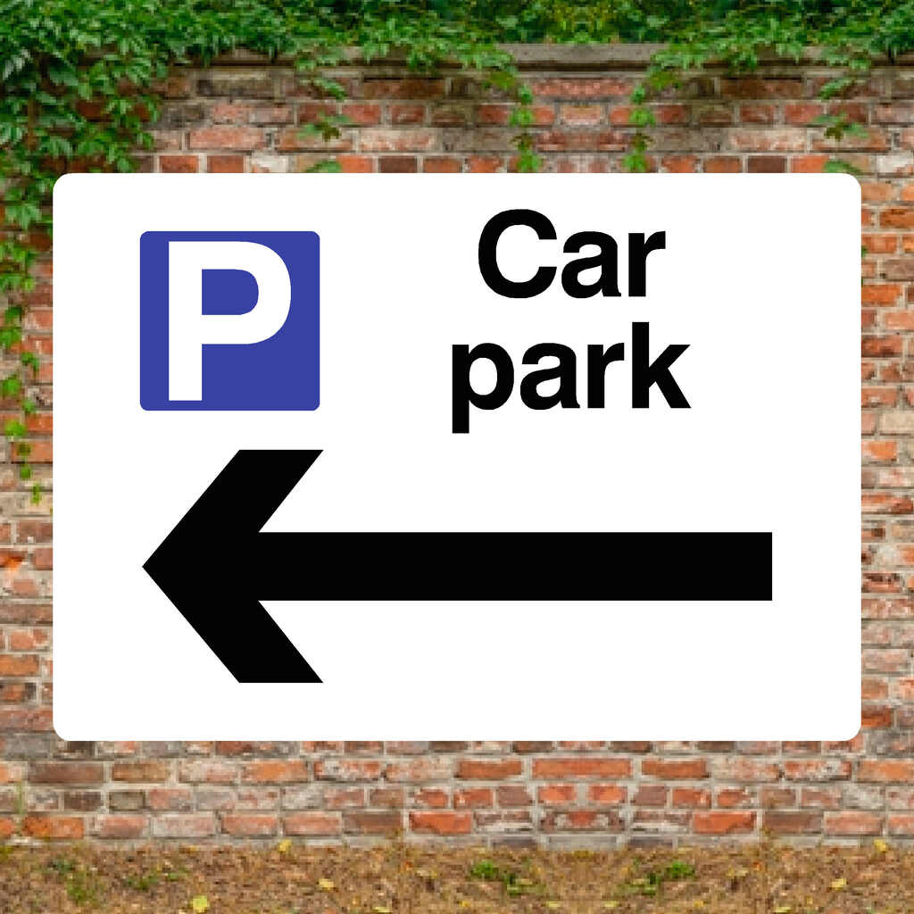 Car Park Left Arrow P Sign - The Sign Shed