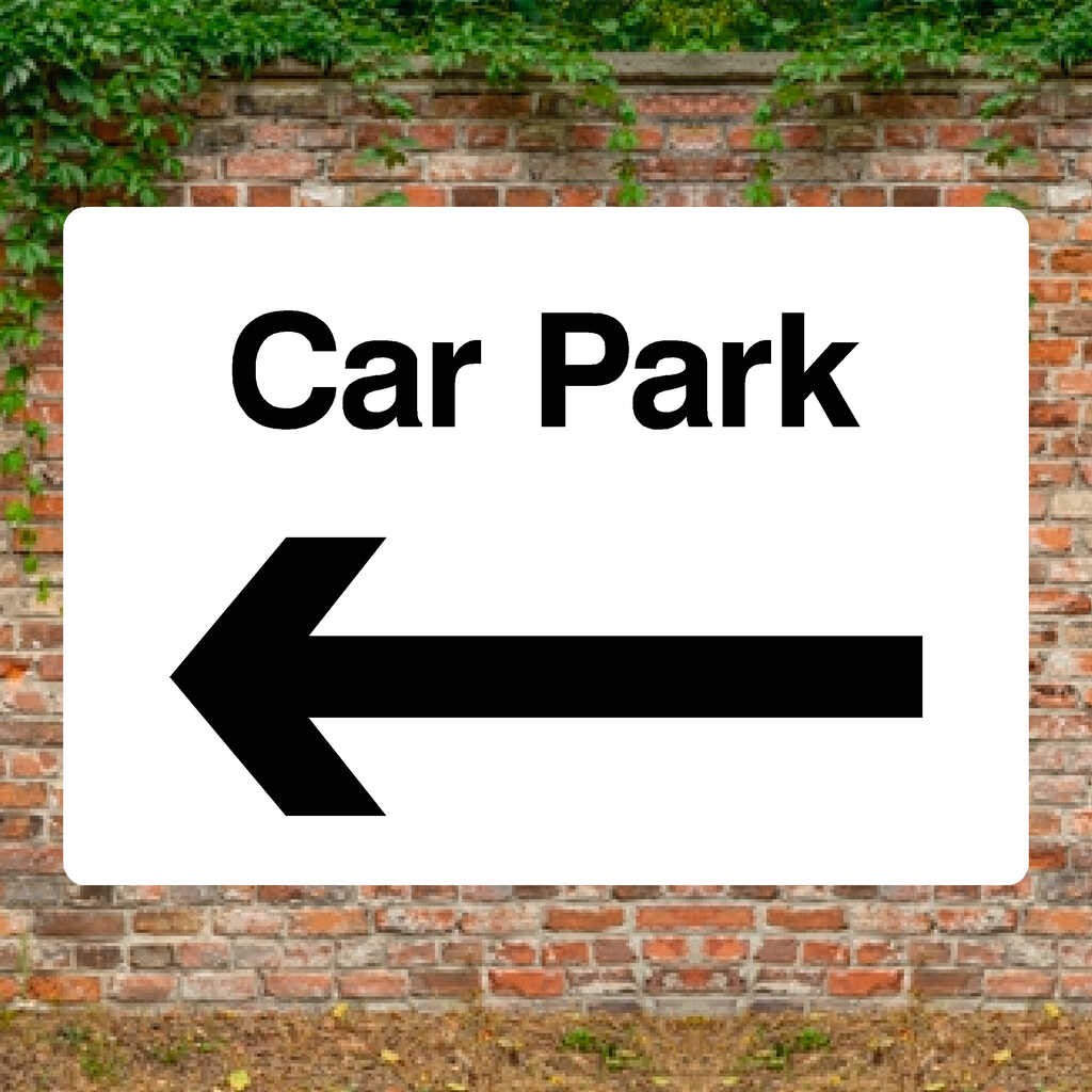Car Park Left Arrow Sign - The Sign Shed