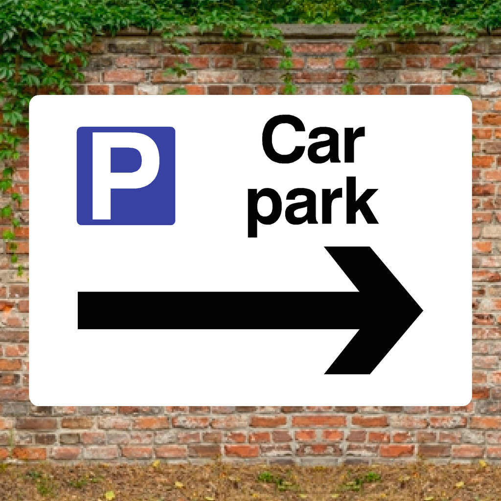 Car Park Right Arrow P Sign - The Sign Shed