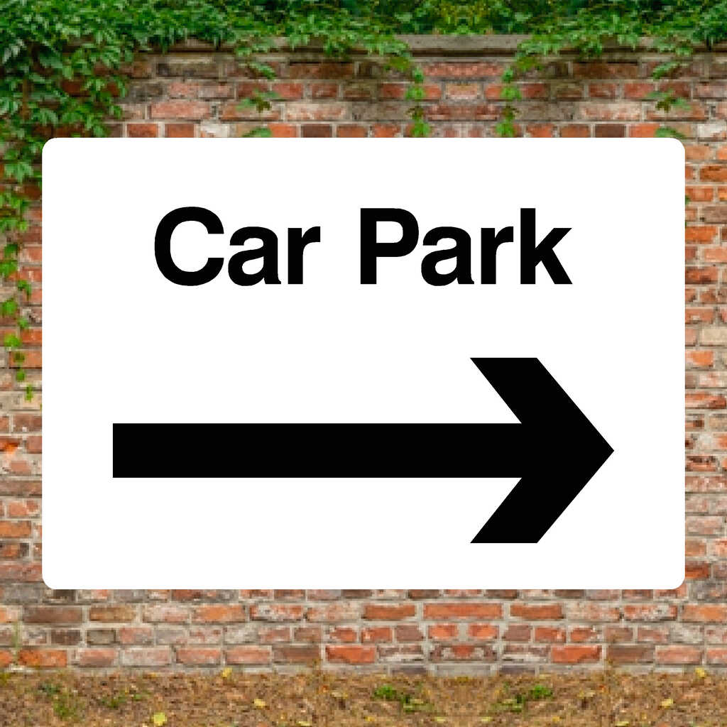Car Park Right Arrow Sign - The Sign Shed