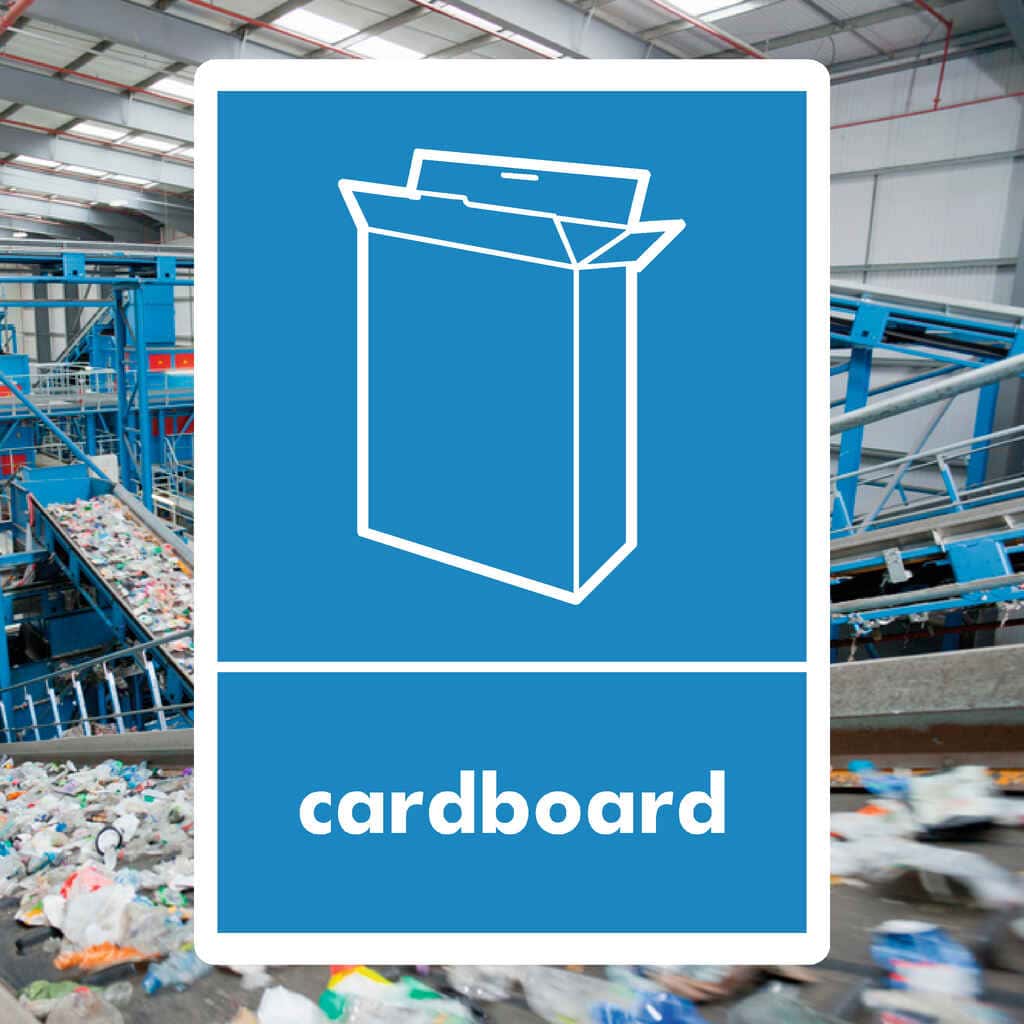 Cardboard Recycling Signs