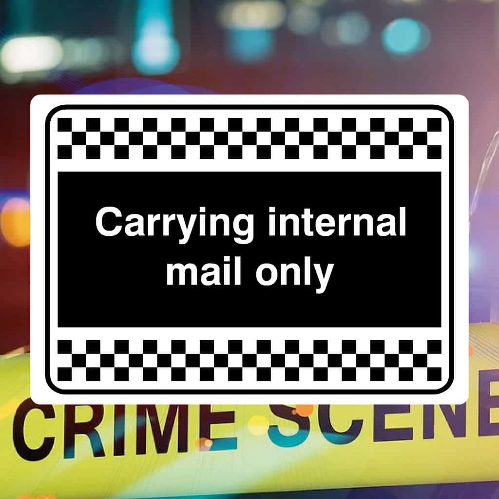 Carrying Internal Mail Sign - The Sign Shed