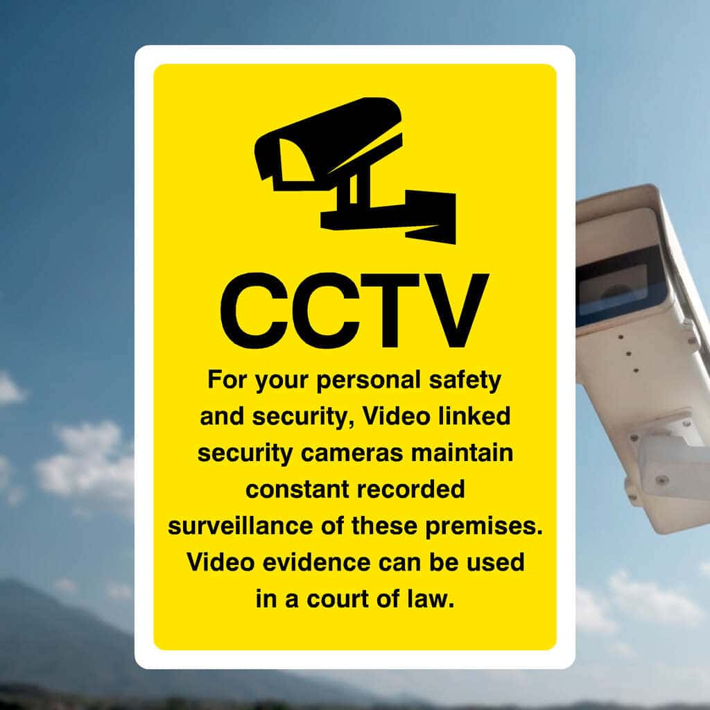 CCTV Security Sign – Durable Surveillance Warning Sign – The Sign Shed