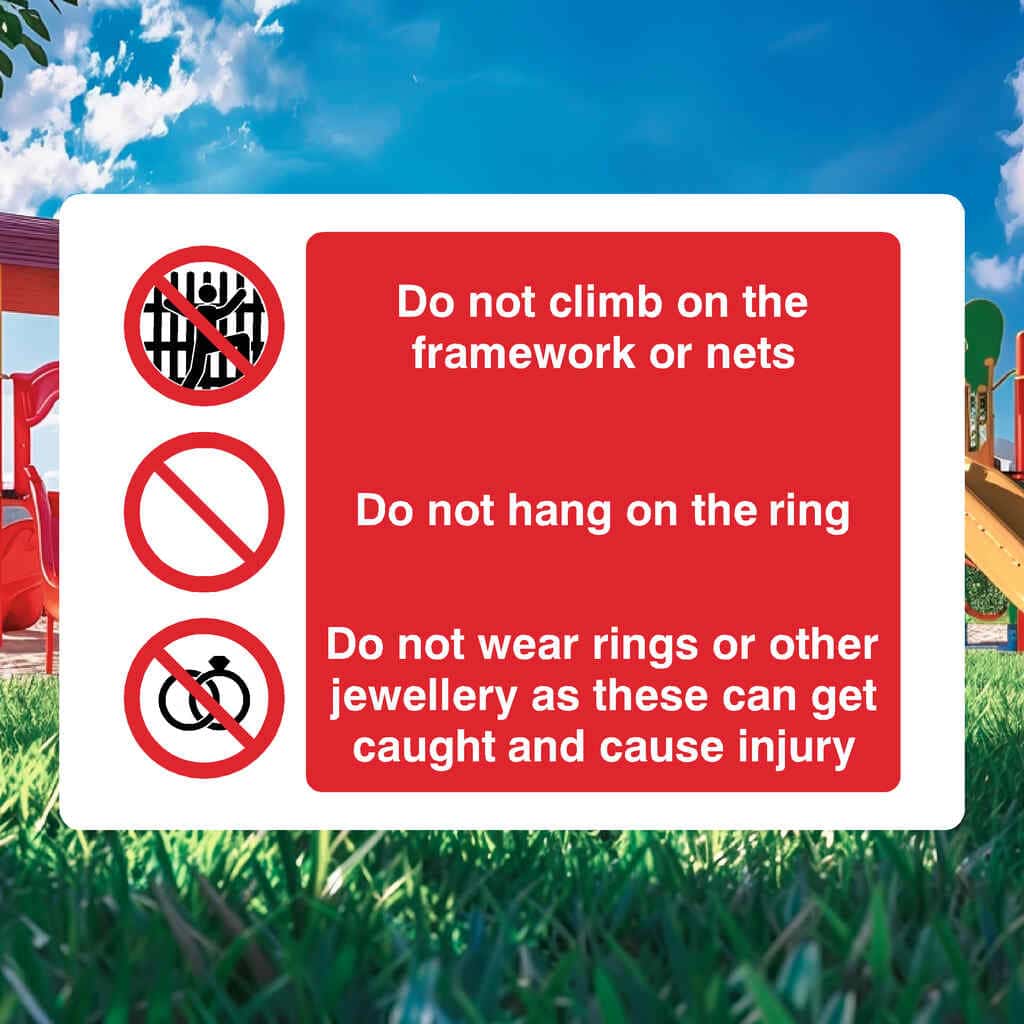 Children's Play Area Equipment Rules Sign - The Sign Shed