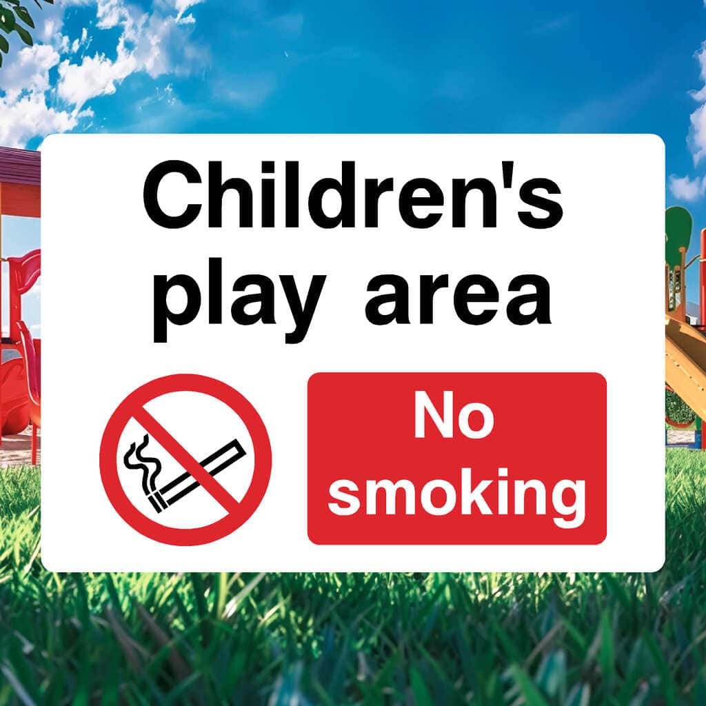Play Area No Smoking Sign | UK Safety Sign – The Sign Shed
