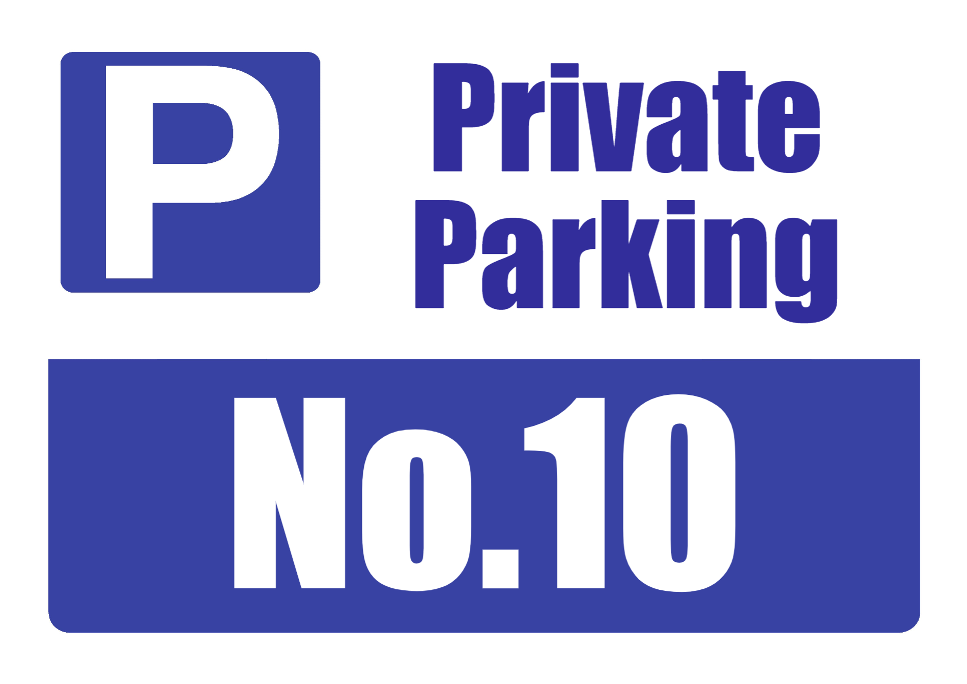 Custom Parking Sign | P Symbol Blue