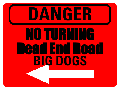 Custom Red Sign Left Arrow Landscape