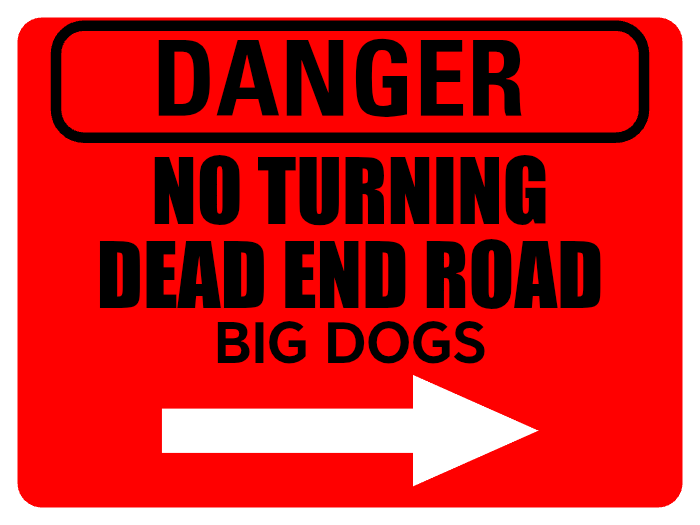 Custom Red Sign Right Arrow Landscape