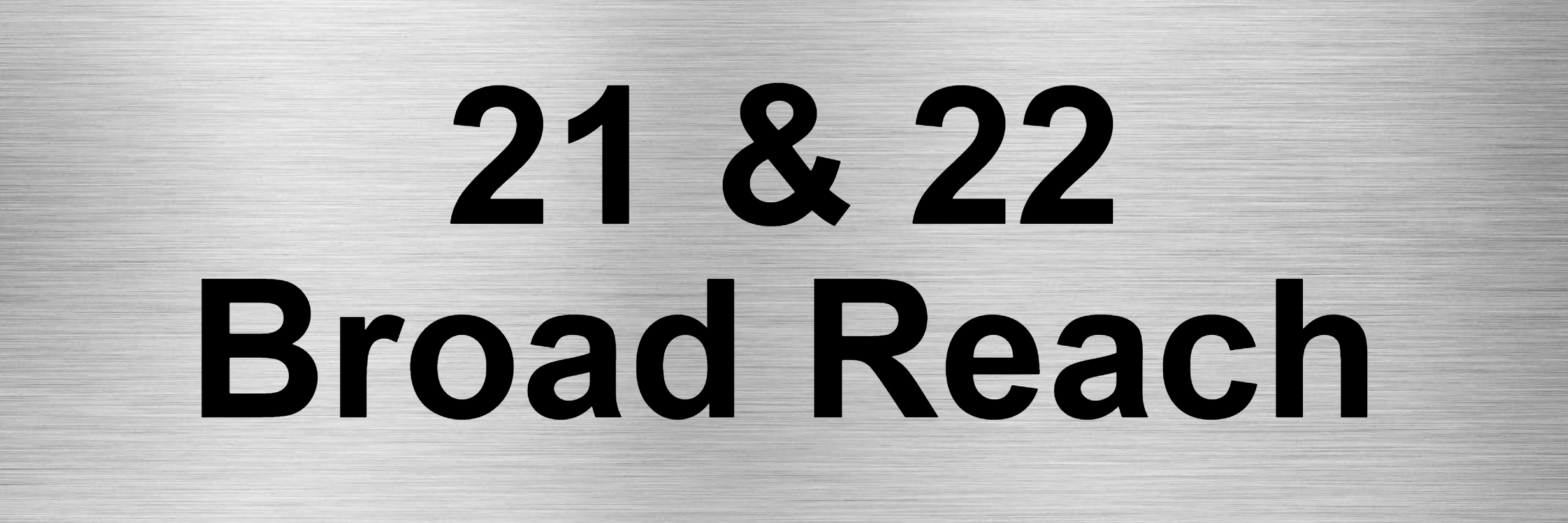Customised Brushed Silver Sign