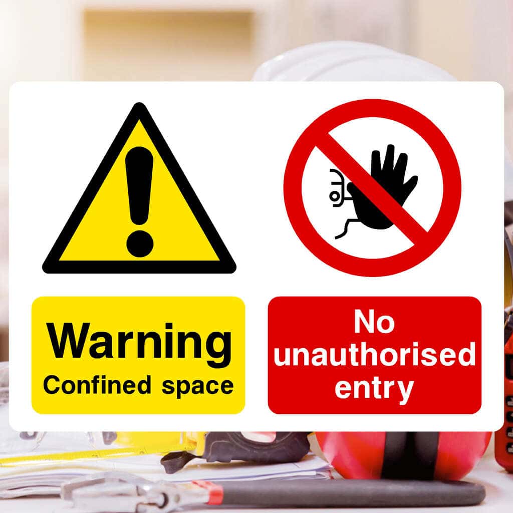 Space Box Sign Confined Space No Entry Sign UK – The Sign Shed