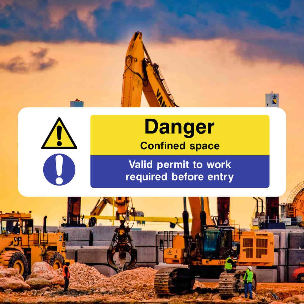 Confined Space Permit To Work Sign - The Sign Shed