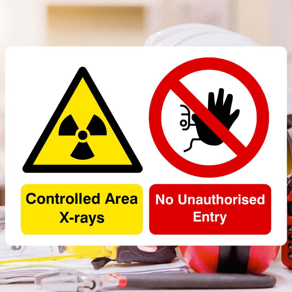 Cd Area. Sign X‑Ray Controlled Area Sign – No Entry