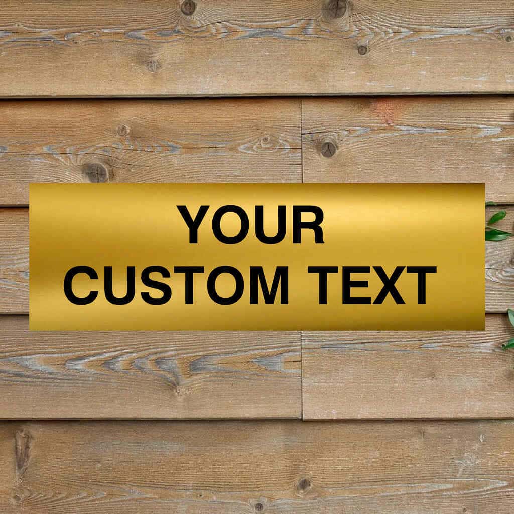 Custom Brushed Gold Sign | Personalised Signs