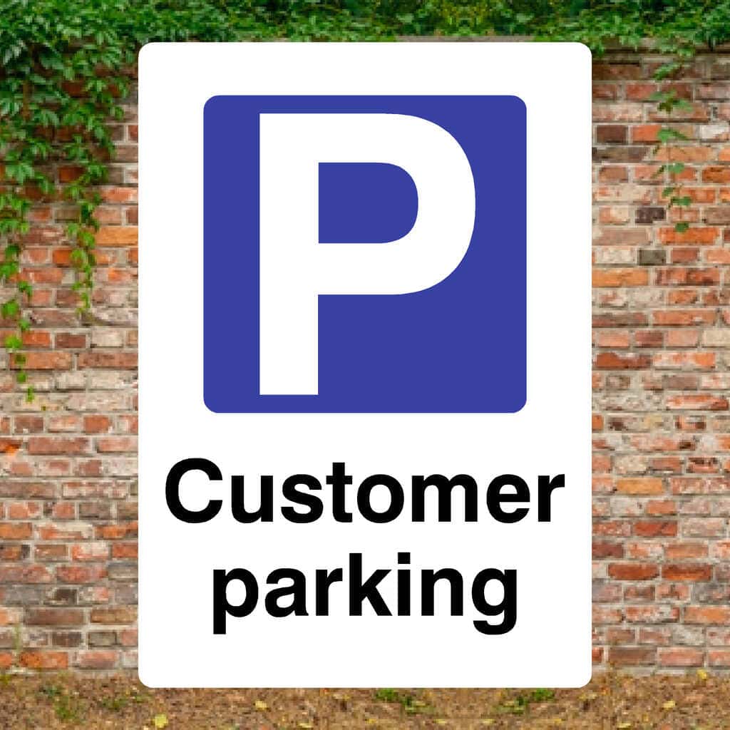 Customer Parking P Sign - The Sign Shed