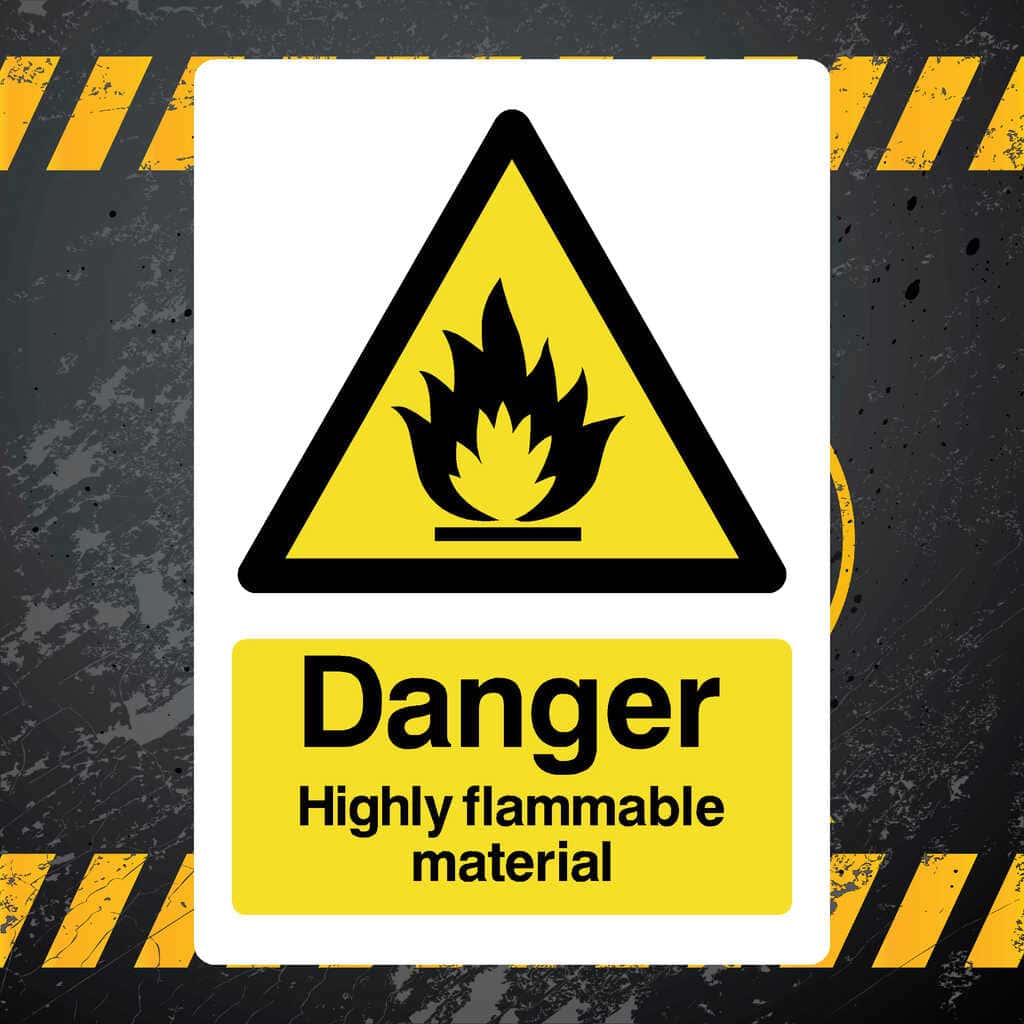 Flammale Sign Highly Flammable Sign – HSE & ISO 7010 Compliant