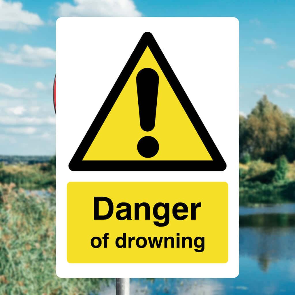 Drowning Risk Sign Drowning Hazard Warning Sign | Water Safety Sign UK