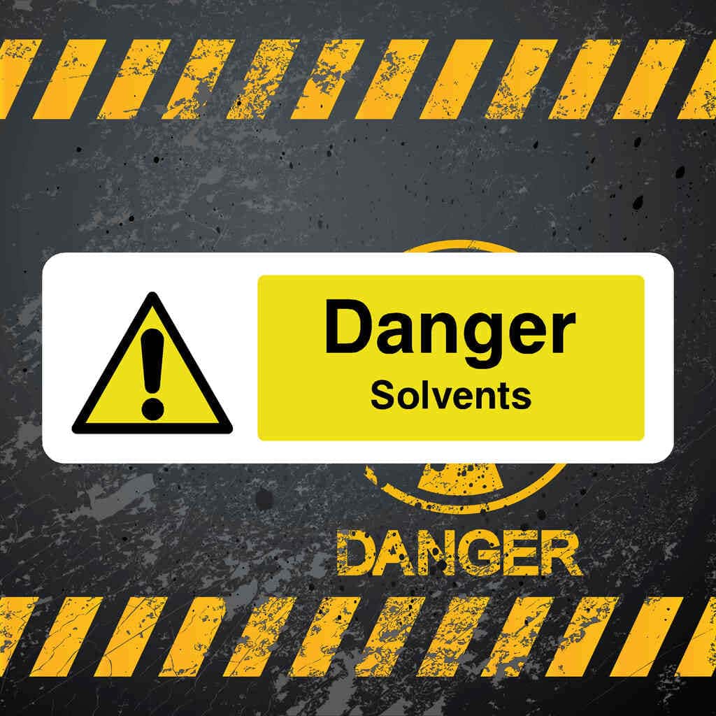 Danger - Solvents Safety Sign - The Sign Shed