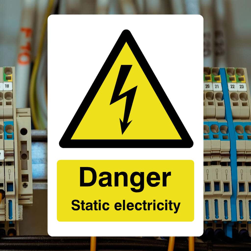 Warning Static Electricity Signs Electrical Industrial