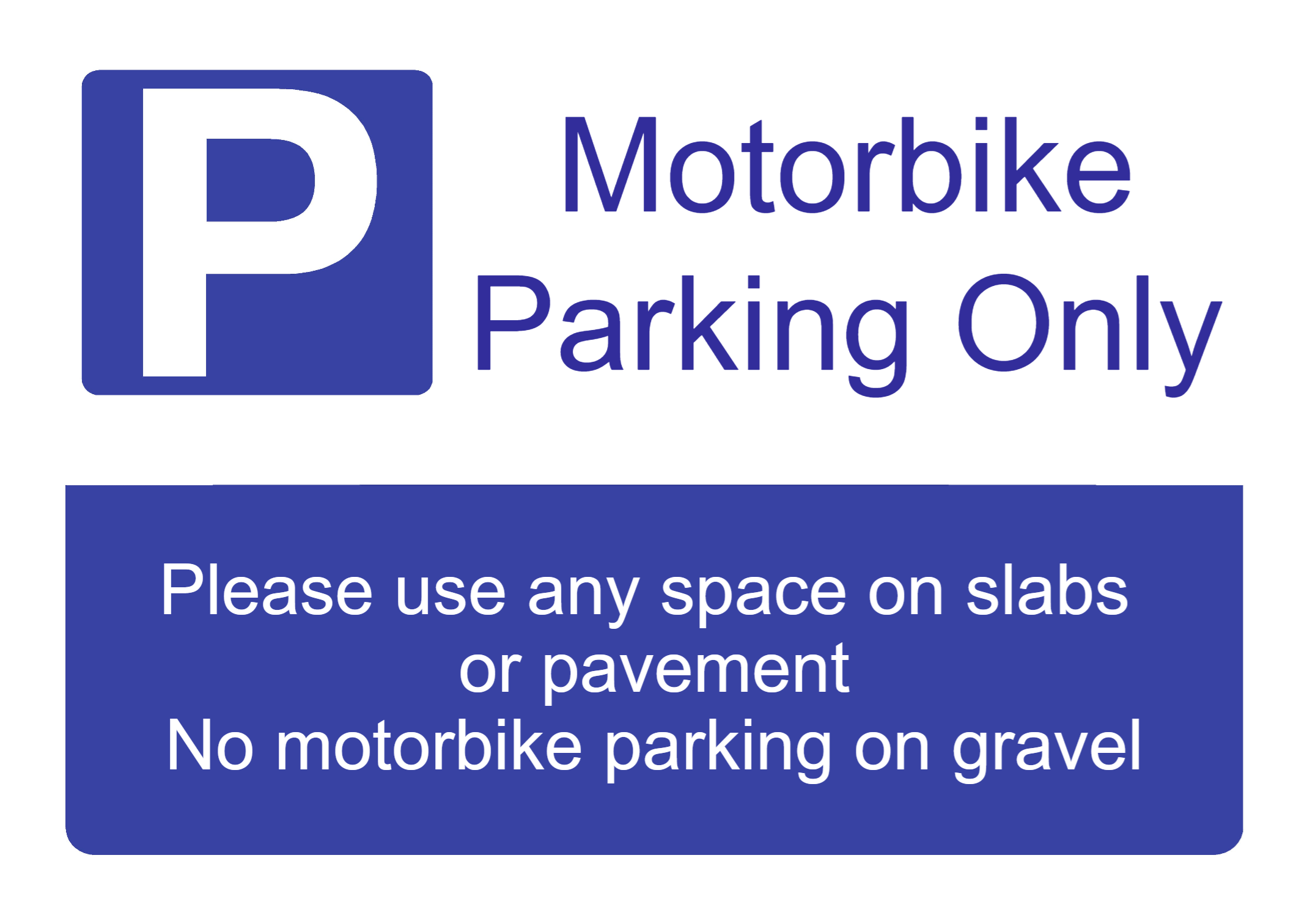 Custom Parking Sign | P Symbol Blue