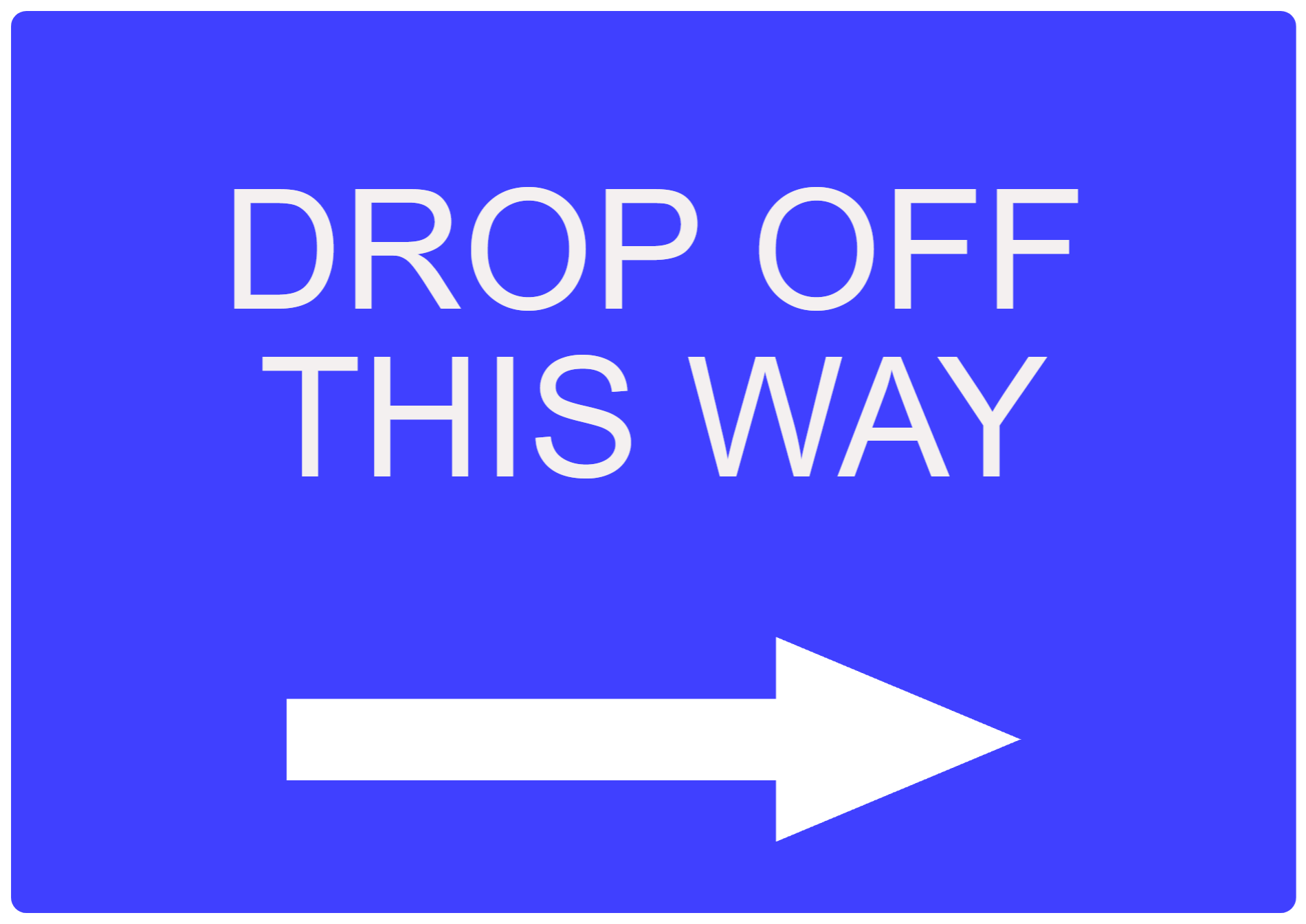 Custom Blue Sign Right Arrow Landscape