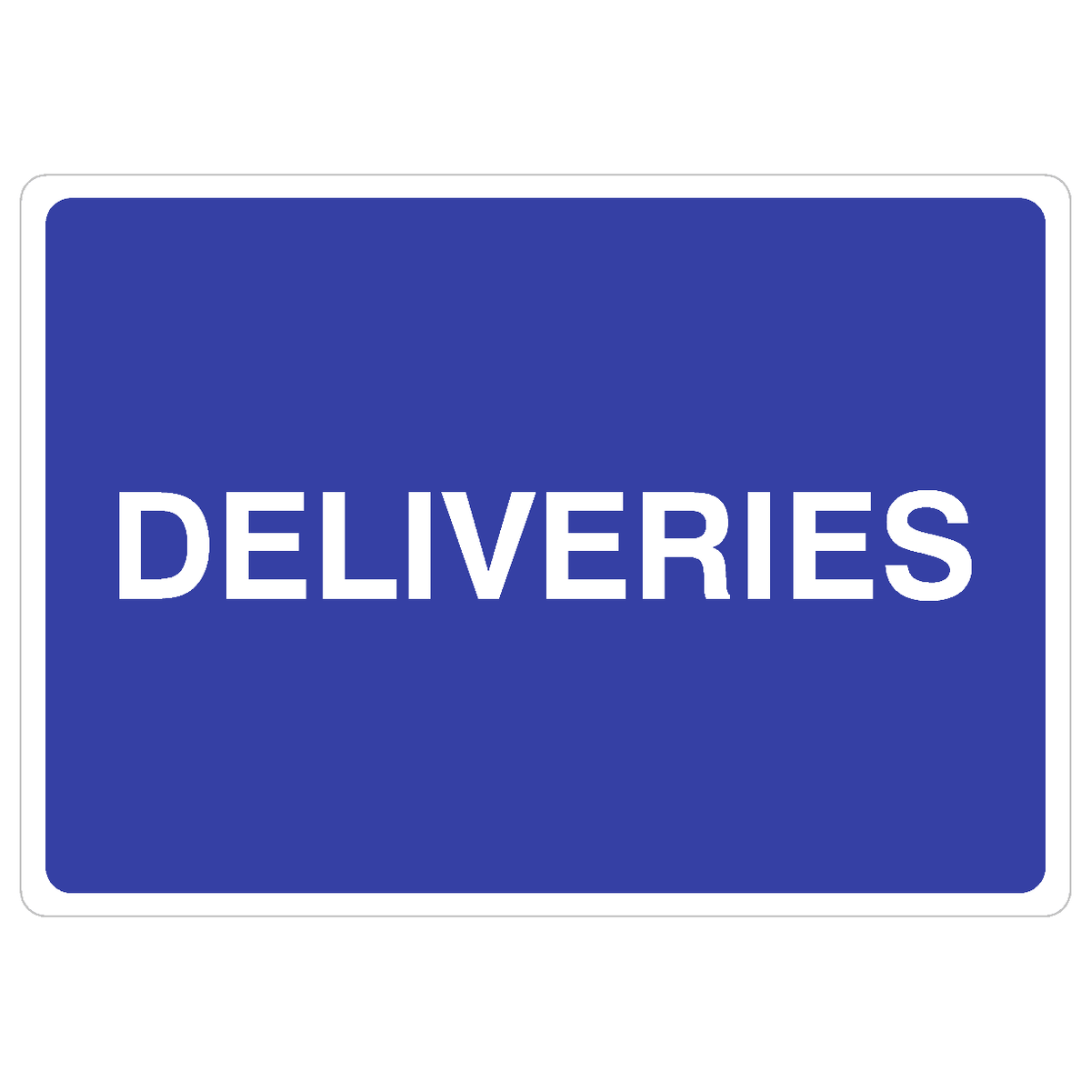 Deliveries Sign Blue