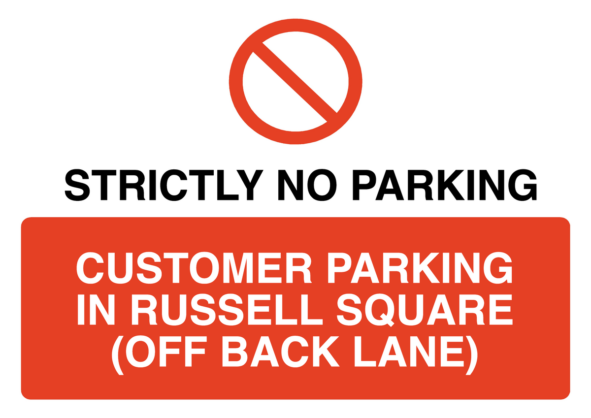 Custom Parking Prohibition Sign