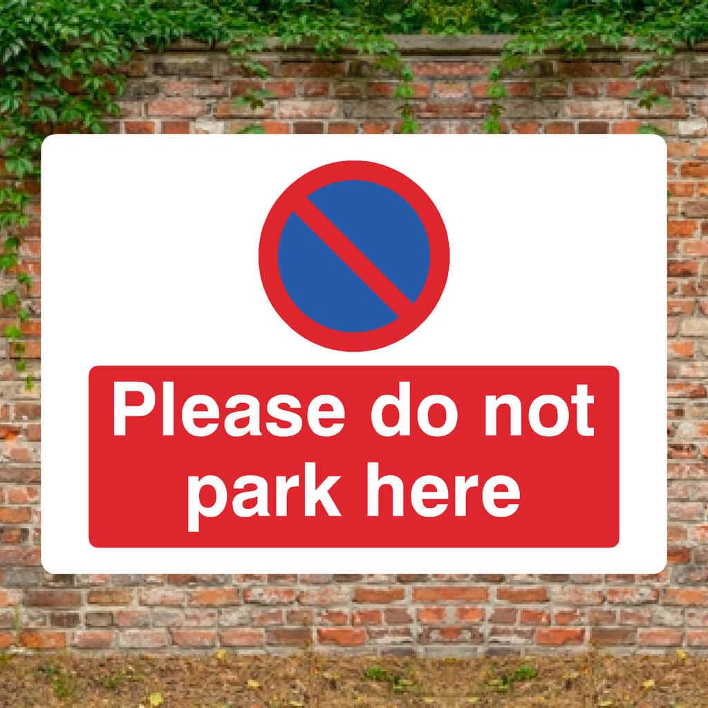 Do Not Park Here At Any Time Sign Landscape - The Sign Shed