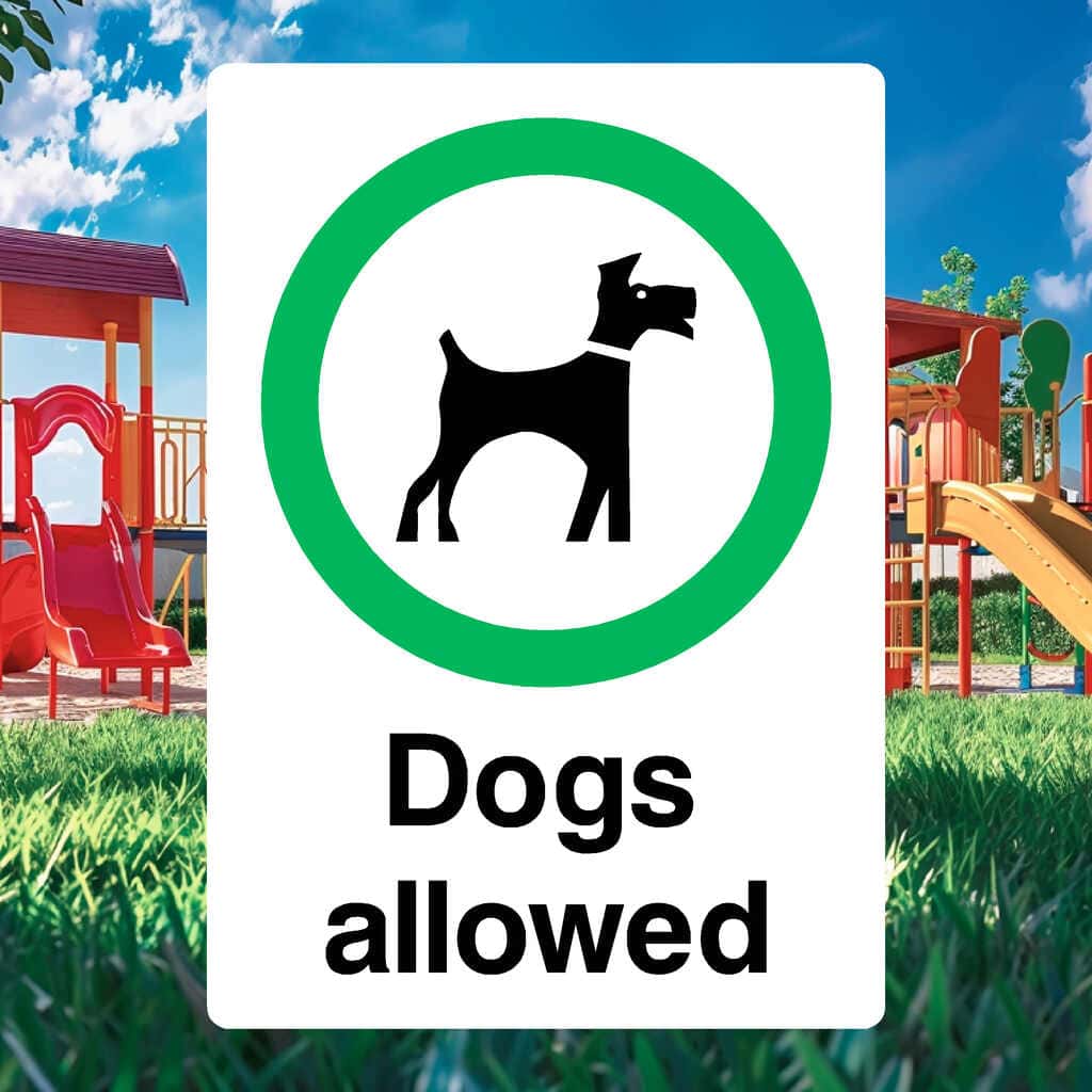 Dogs Allowed Sign - The Sign Shed