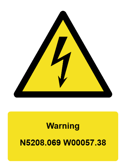 Custom Electrical Hazard Sign Portrait