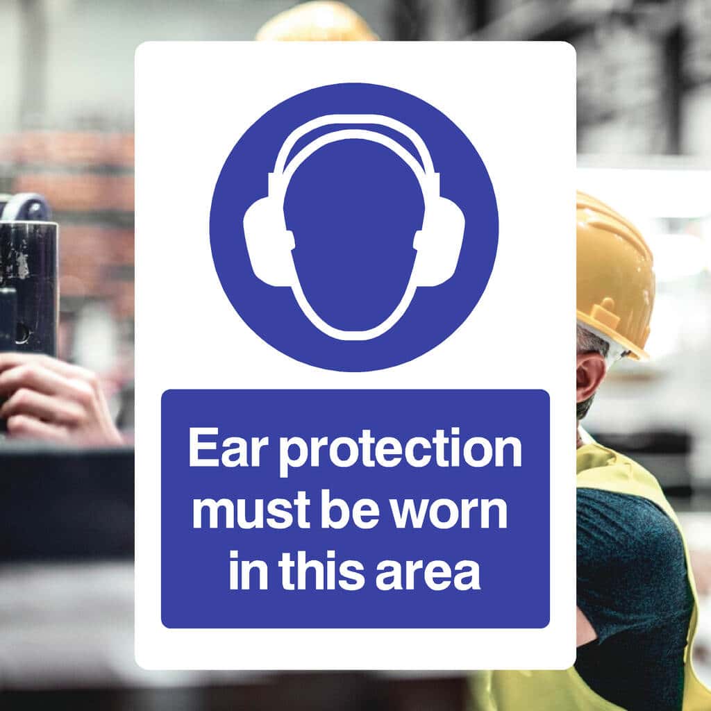 Ear Protection Must Be Worn In This Area Sign - The Sign Shed