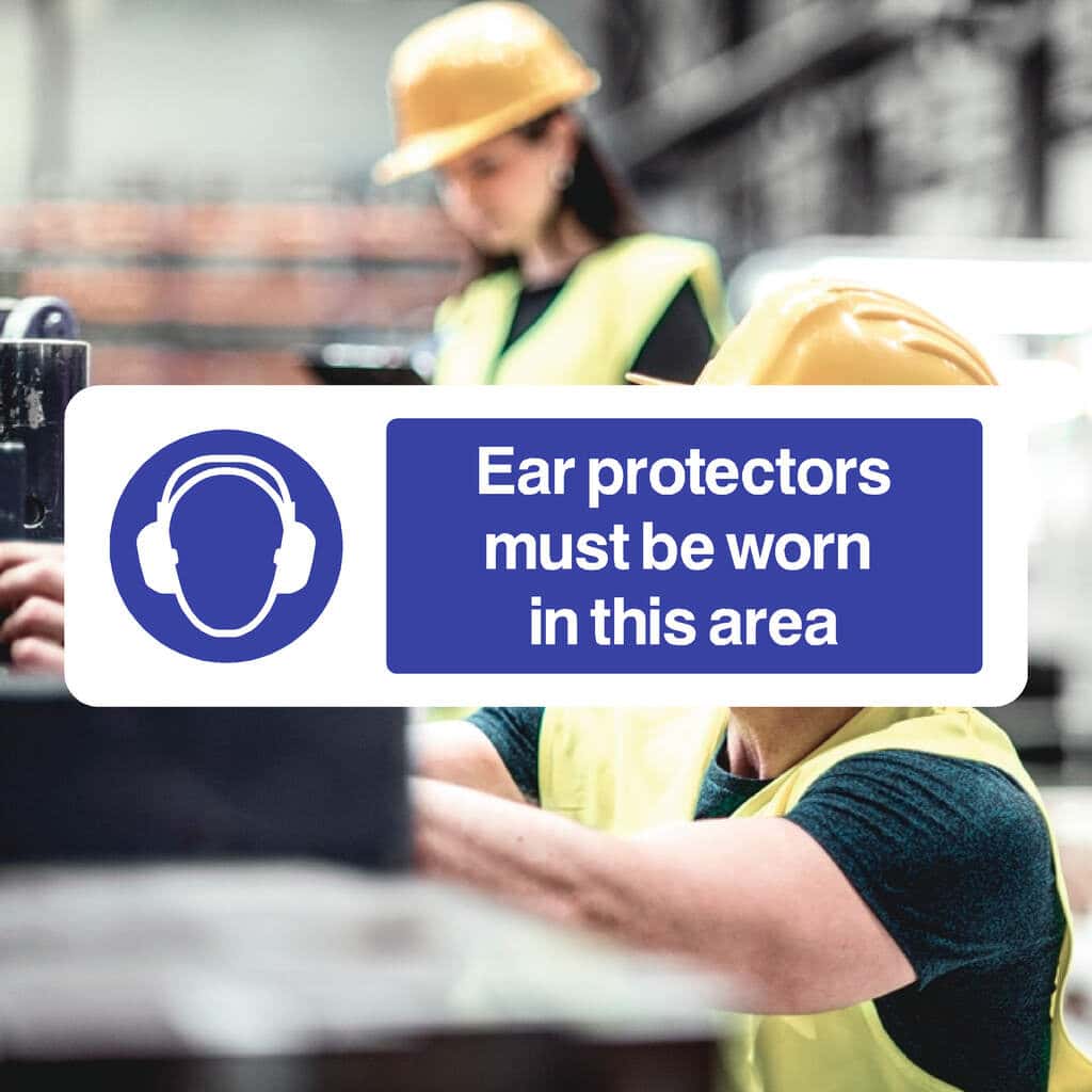 Ear Protection Zone Sign – PPE Safety Sign