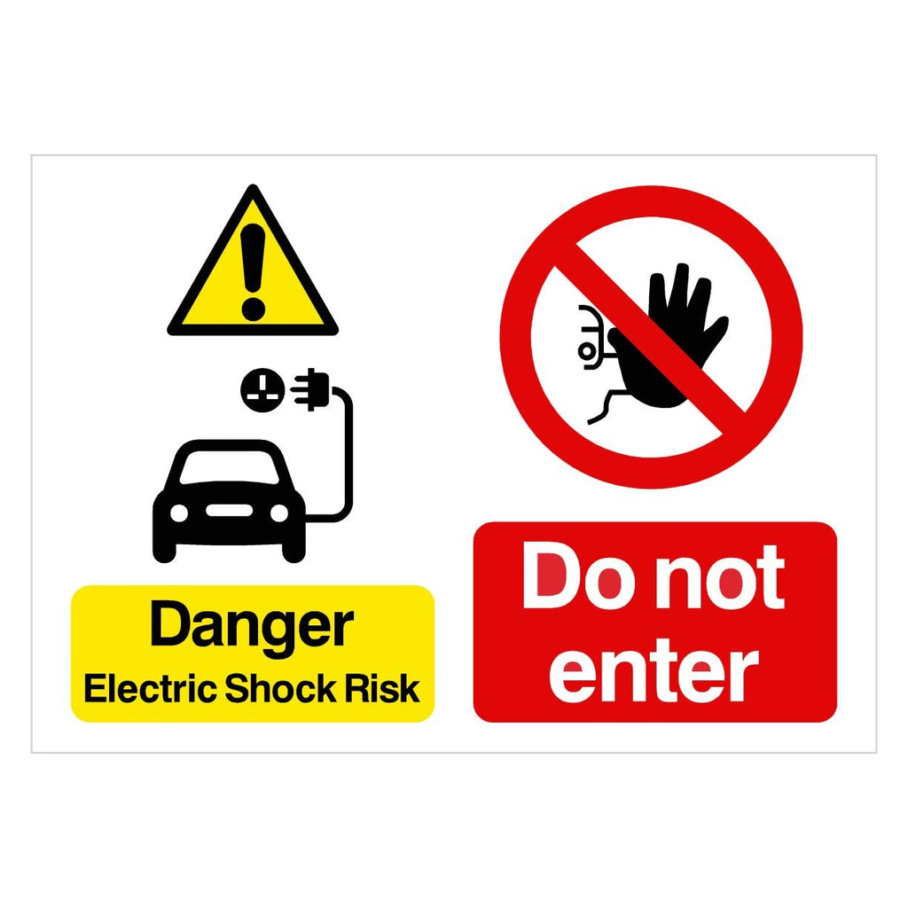 Electric Vehicle Shock Do Not Enter Sign - The Sign Shed