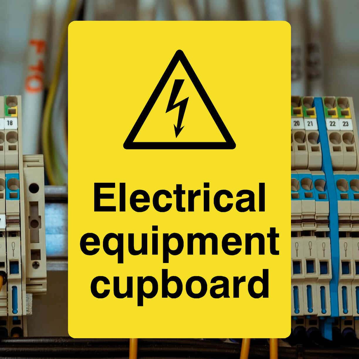 Electrical Equipment Cupboard Yellow Sign - The Sign Shed