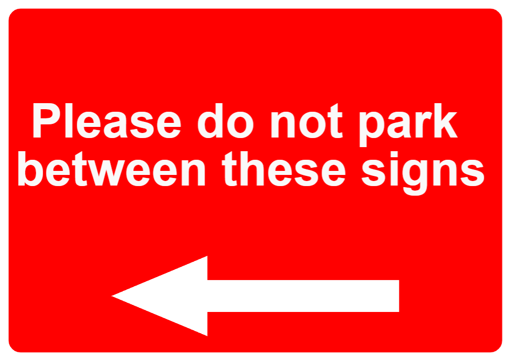 Custom Red Sign Left Arrow Landscape