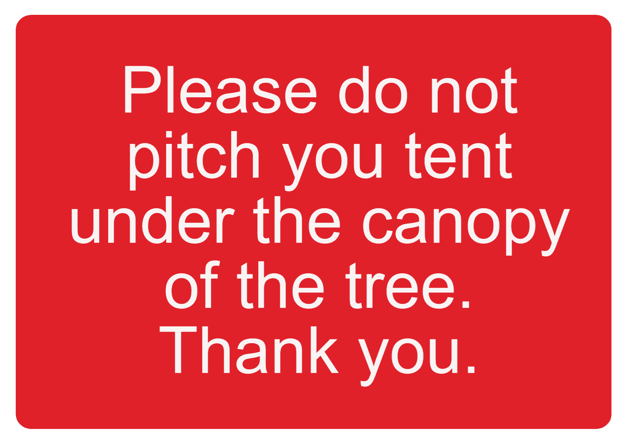 Custom Red Sign Landscape