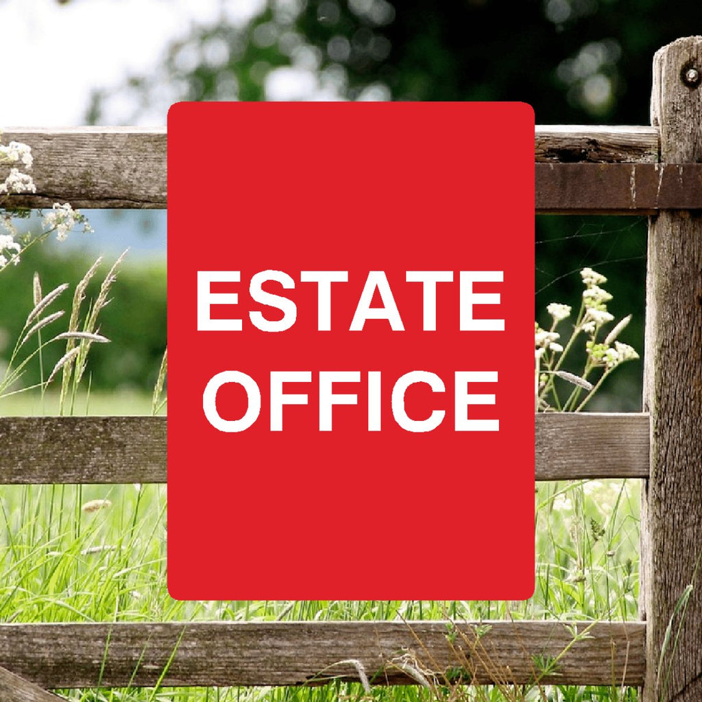 Estate Office Full Colour Sign Portrait - The Sign Shed