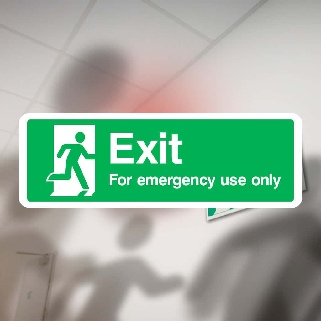 Exit Emergency Right Sign – Fire Safety Signage – The Sign Shed