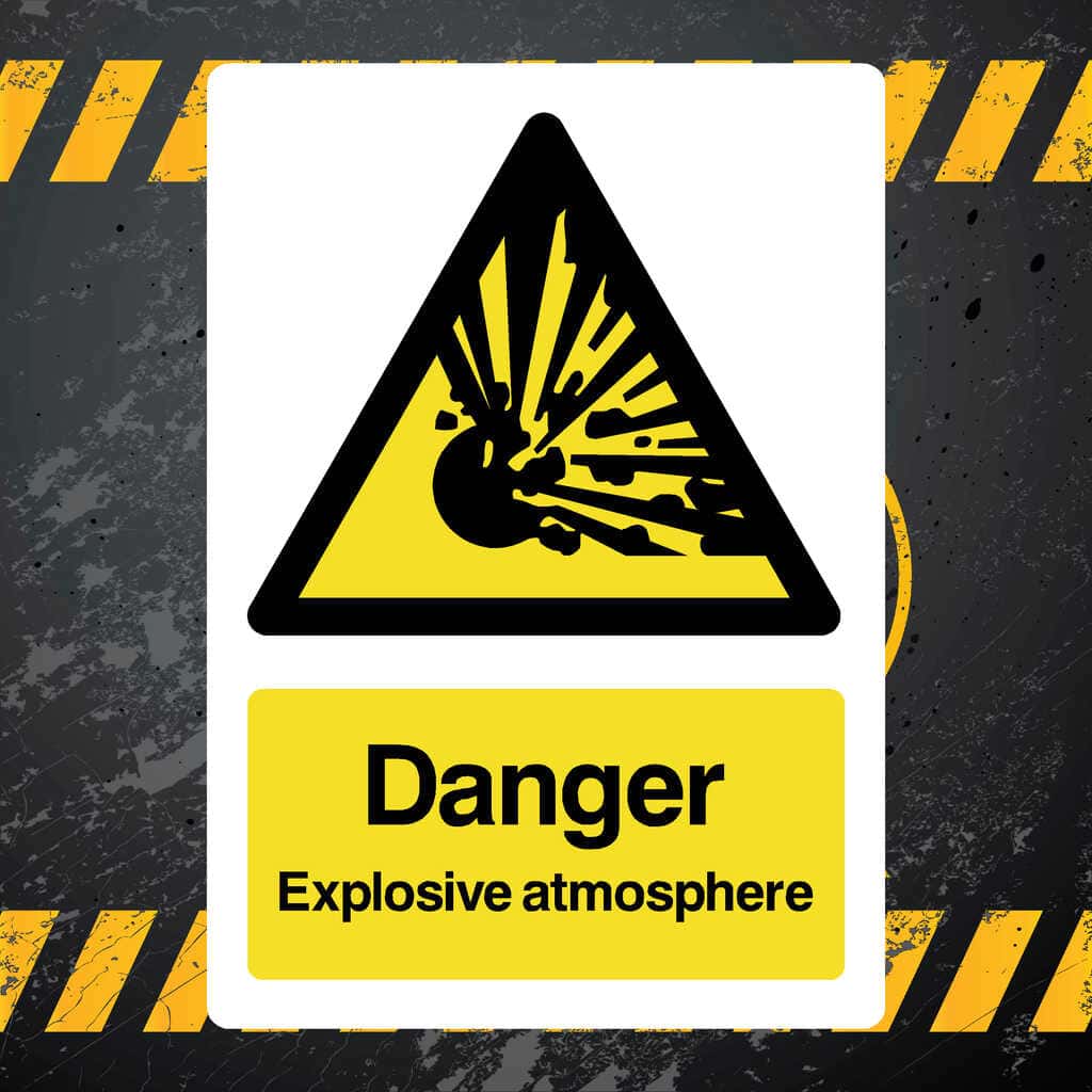 Explosive Atmosphere (Bomb Symbol) Sign – The Sign Shed
