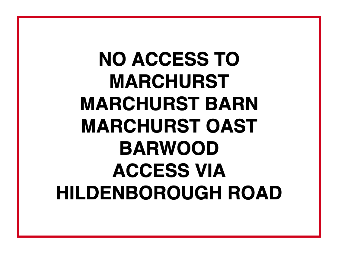 Custom White Sign Landscape