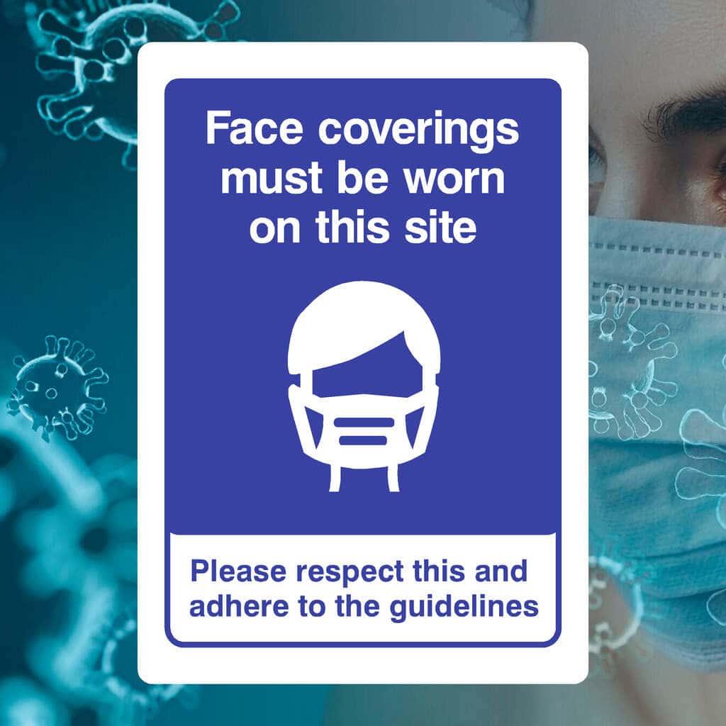 Face Coverings To Be Worn On This Site Sign - The Sign Shed