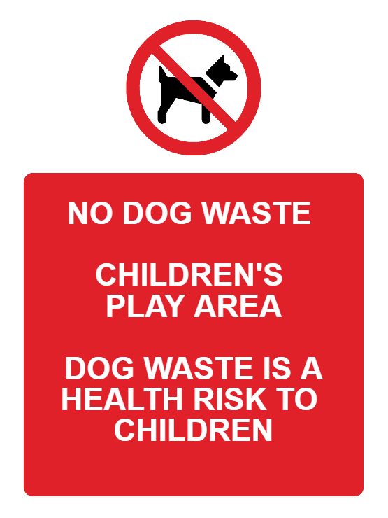 Custom No Dogs Sign Portrait