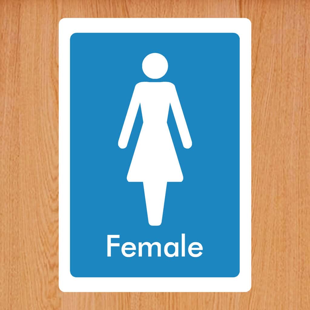 Female Toilet Sign Compliant Blue Background The Sign Shed Female Toilet Sign Compliant Blue Background The Sign Shed