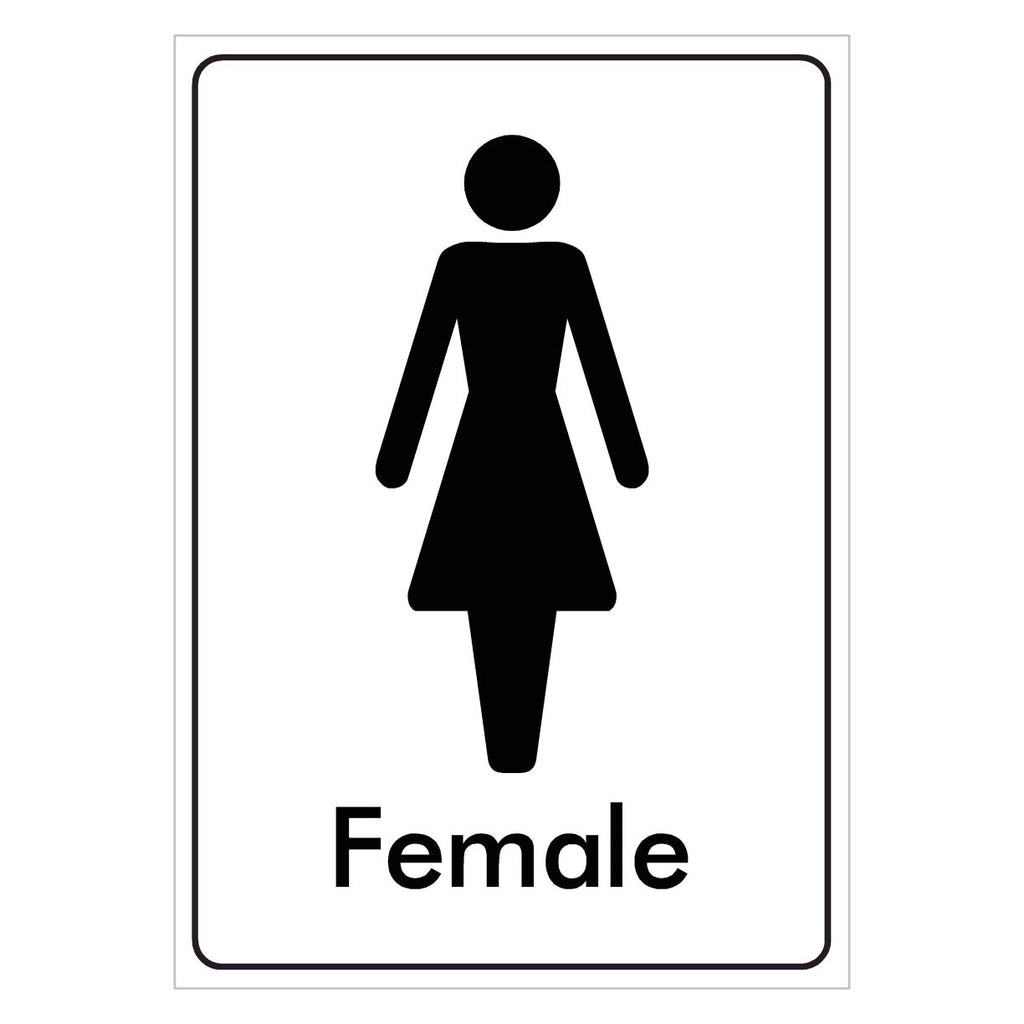 Female White Toilet Sign