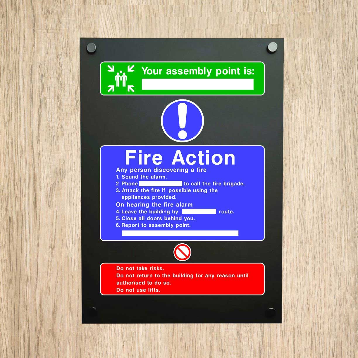 Hot Assembly Sign Fire Assembly Point Sign | Matt Black – The Sign Shed