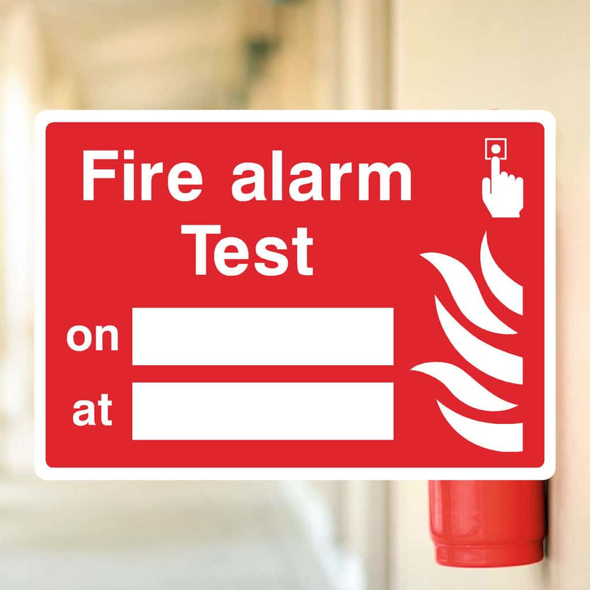 Fire Alarm Testing Sign Fire Alarm Call‑Point Signs – BS ISO 7010 Compliant | The Sign Shed