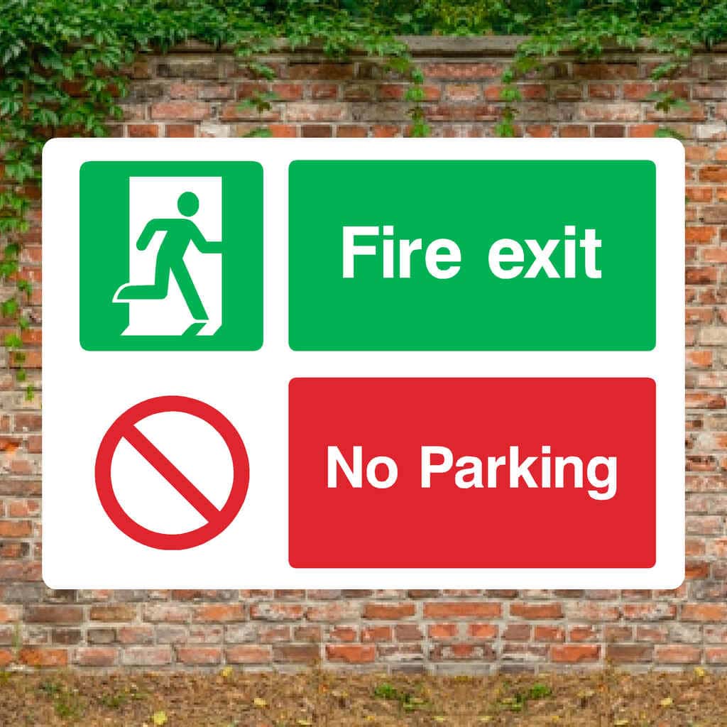 Fire Exit No Parking Sign - The Sign Shed
