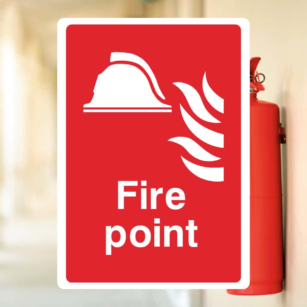 Mobile Fire Point Sign Fire Point Sign | Fire Safety Signs – The Sign Shed