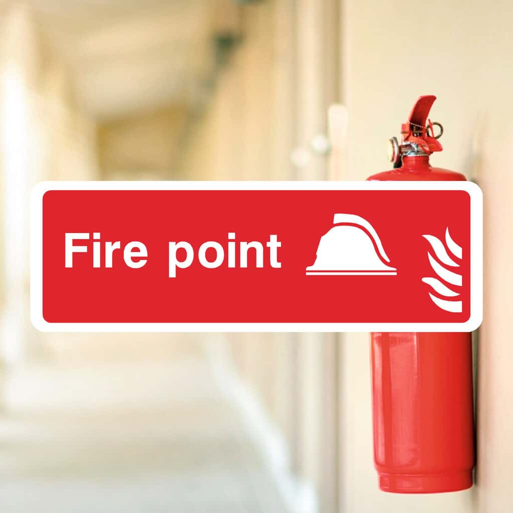 Fire Point Sign Example Fire Point Safety Sign – BS EN ISO 7010 & HSE Compliant